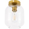 Living District Collier One Light Brass And Clear Glass Flush Mount LD2270BR